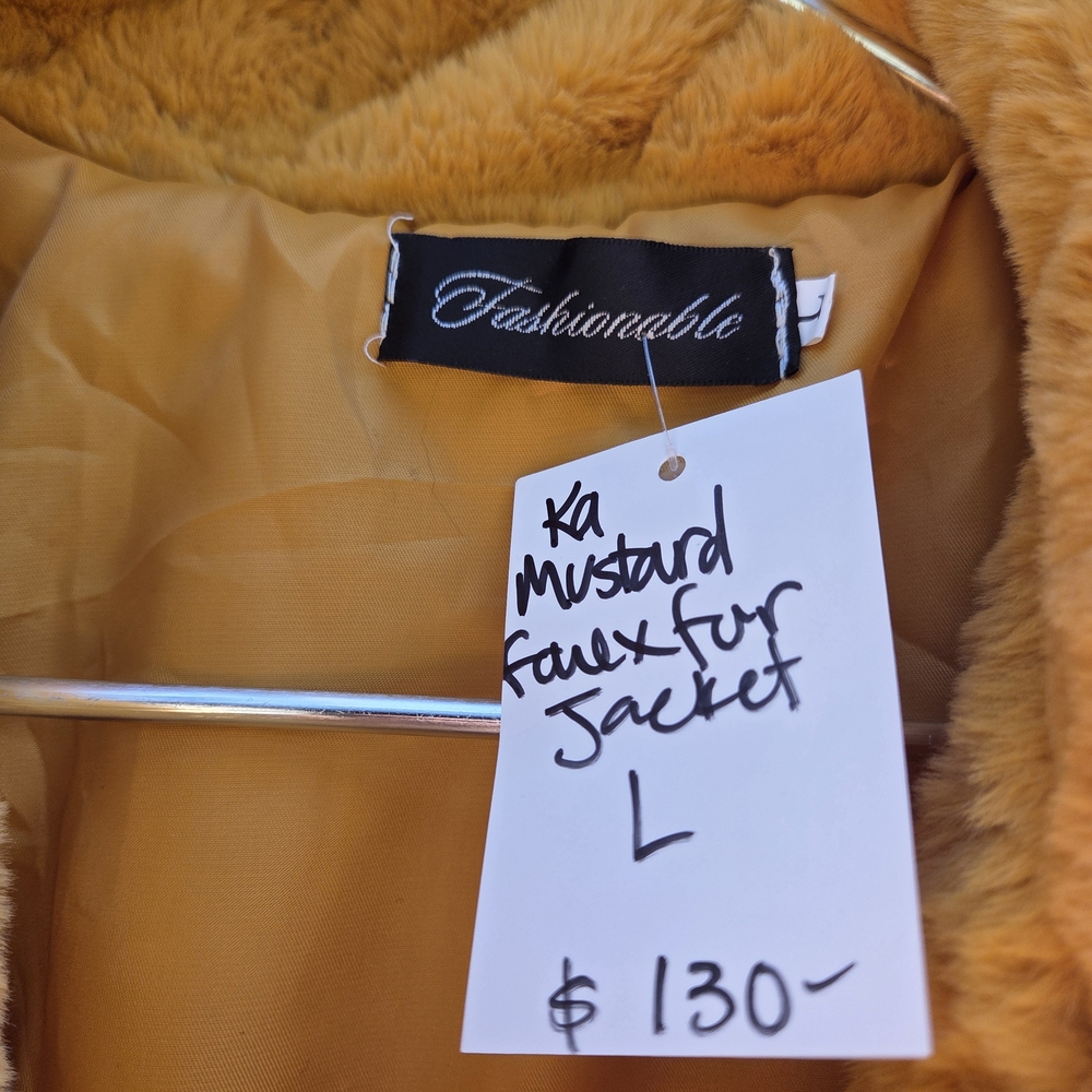 Mustard Faux Fur Jacket
